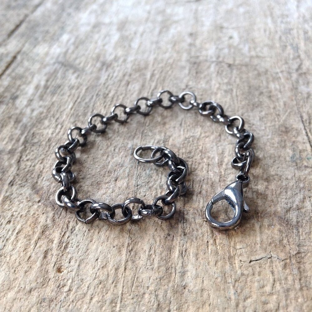 6 INCH Gunmetal Chain Extender, Necklace Chain Extension - 5mm thick